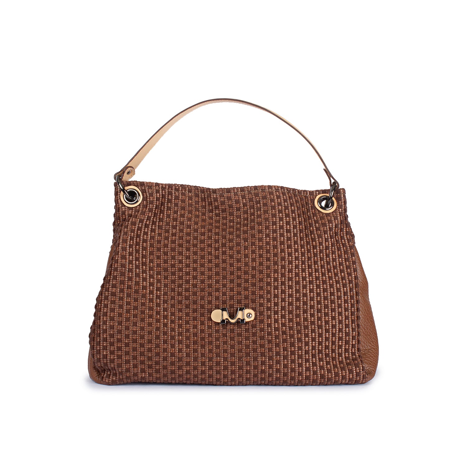 2921 Large Ladies Shopper in Raffia with Leather Trim