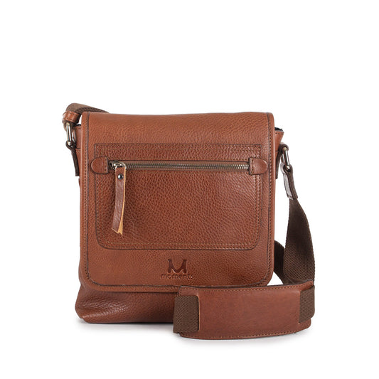 1120 Unisex Messenger Bag in Natural Leather