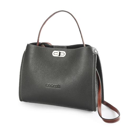 2606 Lightweight Genuine Leather Bag with Clasp