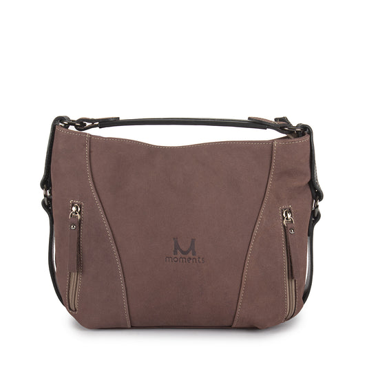 2727 Everyday Crossbody with Double Zip in Nubuck