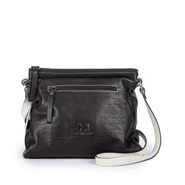 2734 Cross-body Bag in Nubuck with Double Zip Pockets