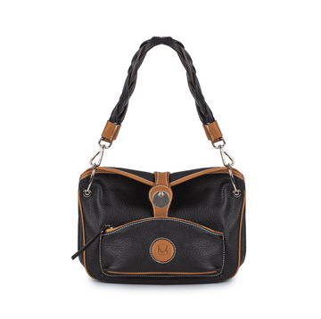 1135 Moments Leather Shoulder Bag with Braided Handle