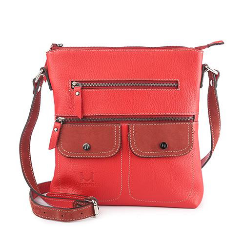 1113 Cross-Body Messenger Bag with Front Pockets
